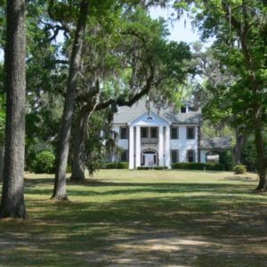 Messer Plantation house photographed before relocation from San Luis site, 2007.