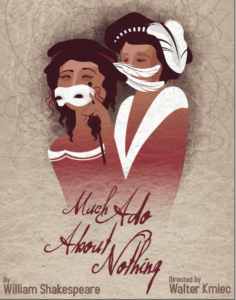 there is a poster of a man and a woman drinking coffee
